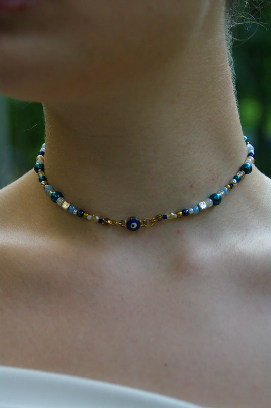 Evil Eyes - Golden Choker -