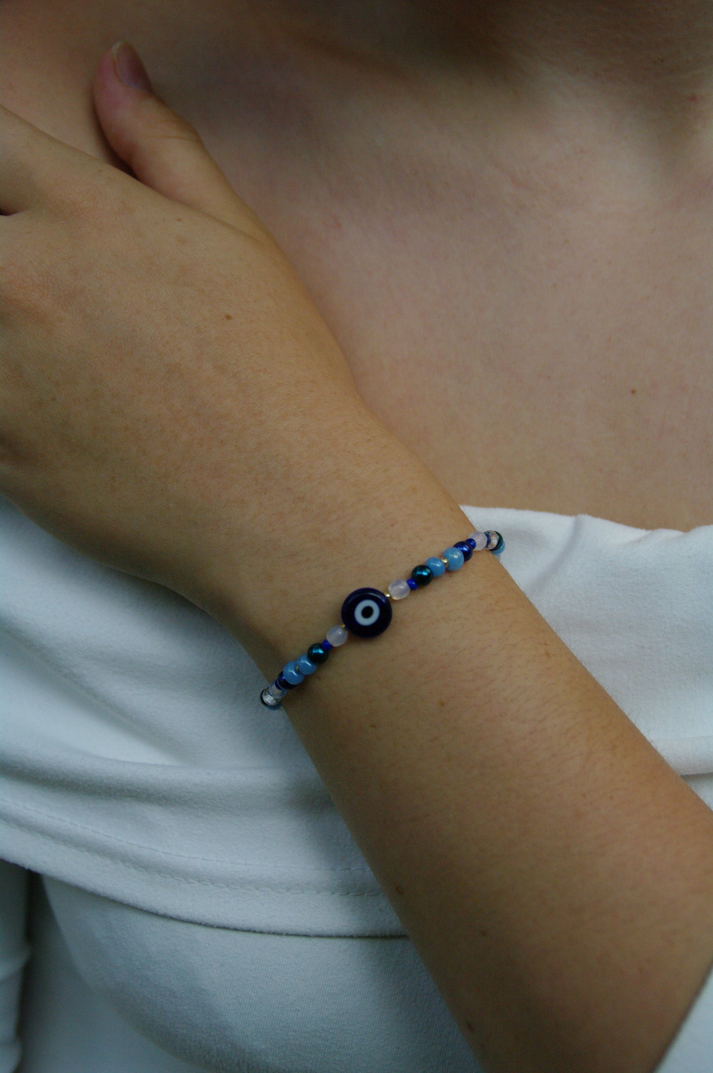 Evil Eyes - Light Blue Bracelet -