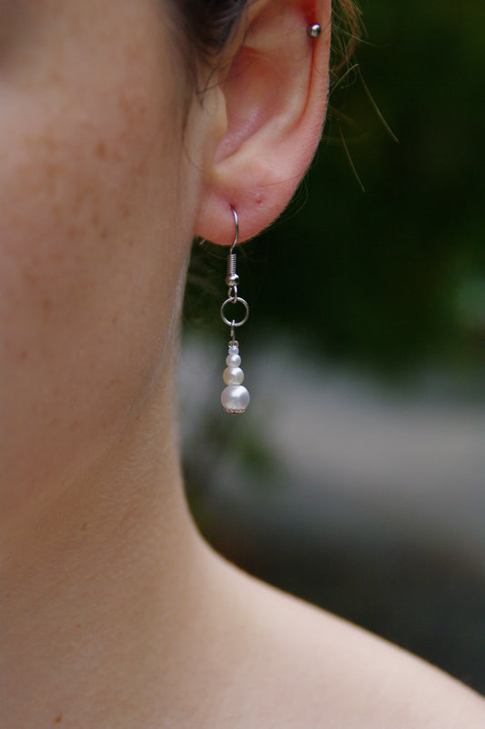 Sweetheart Sparkle White Earring